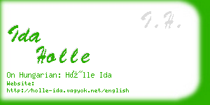 ida holle business card